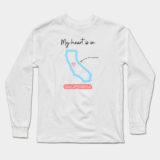 My heart is in California Long Sleeve T-Shirt